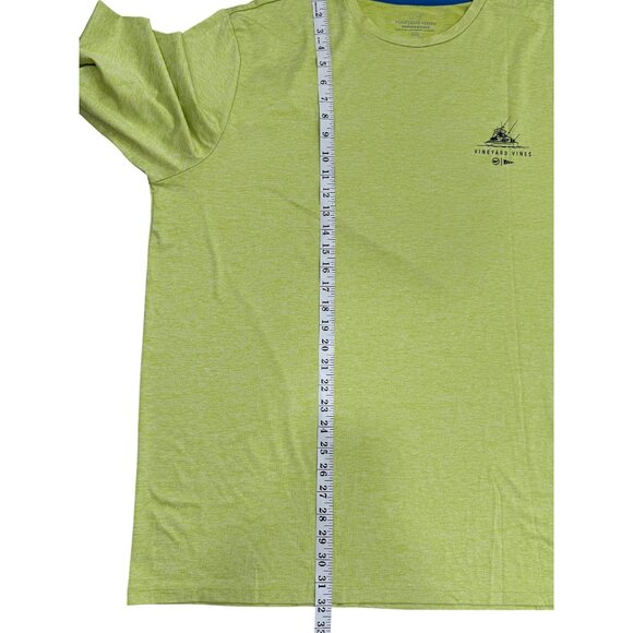 Vineyard Vine Performance T-Shirt Long Sleeve Fishing Tuna Wild Lime Men XXL NEW - Picture 5 of 6